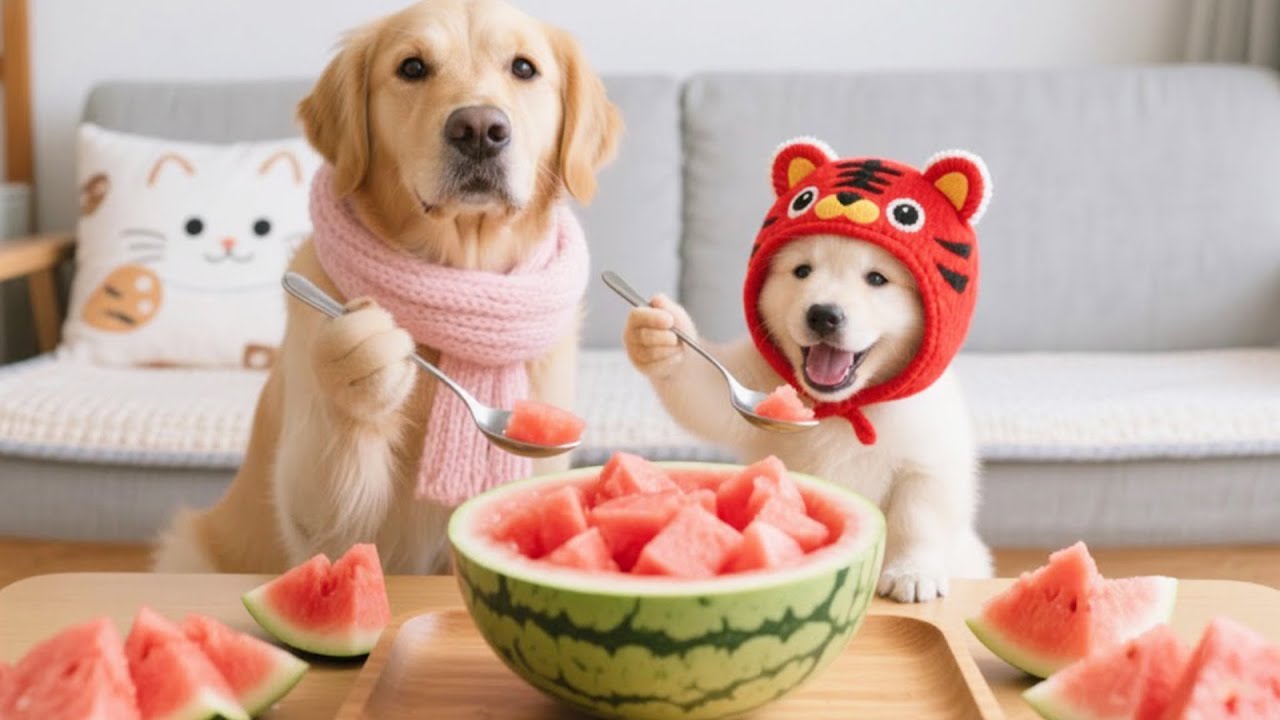 Ginger Papa Dog Adopts an Abandoned Puppy and Cooks Delicious Meals for Him🐶🐾 #aidog #dog