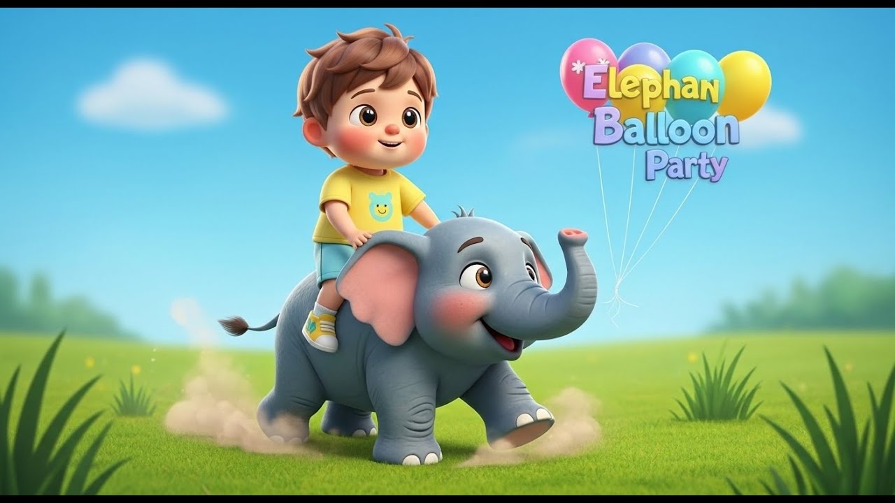 Elephant Balloon Party – Nursery Rhyme, Toddler Learning, Celebration Fun, and Imaginative Play