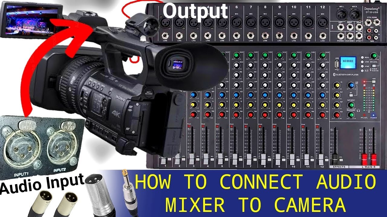 HOW TO CONNECT AUDIO MIXER TO CAMERA | Video Camera | Sony Camera | Audio Mixer | Sony nx100