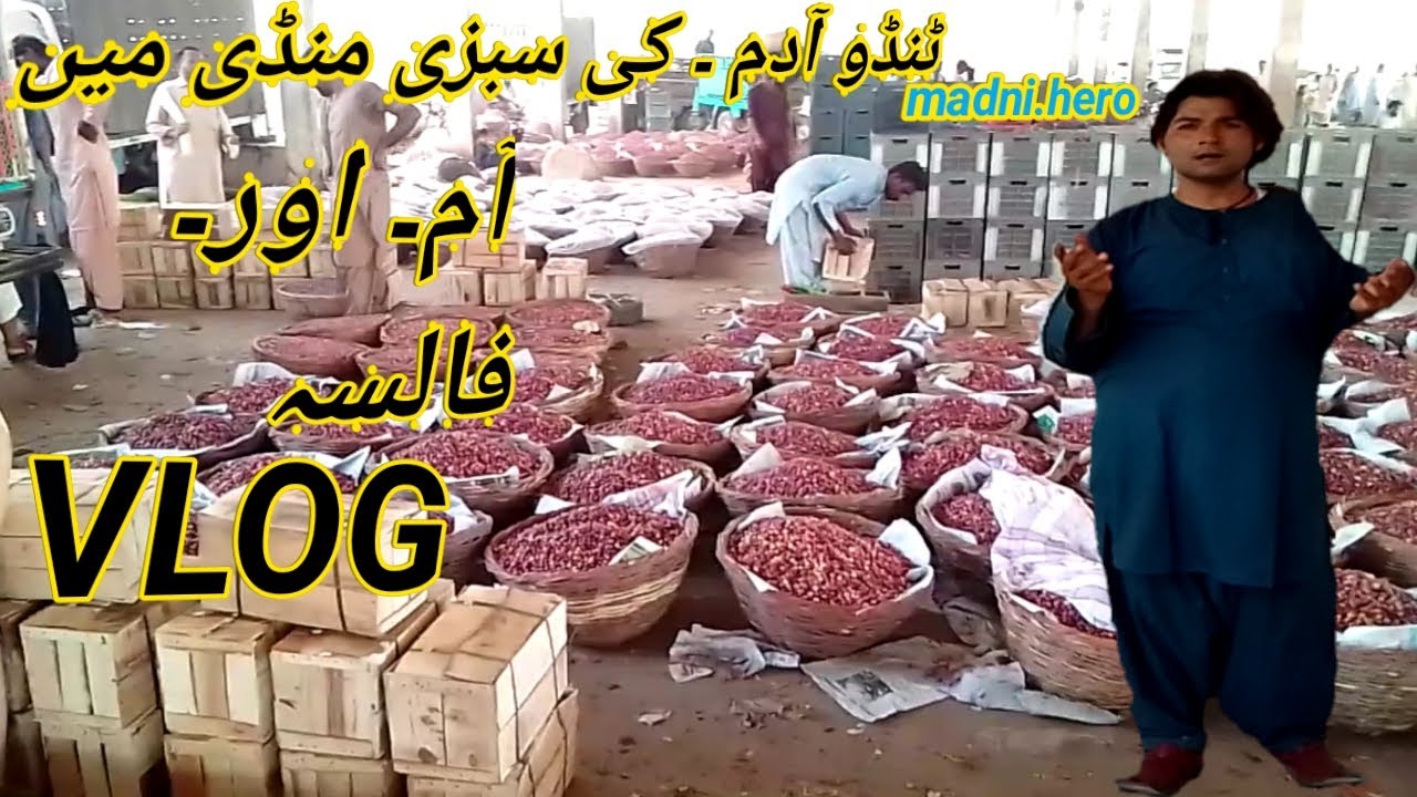 TANDO ADAM SUBZI MANDI ME AAM OR FALSA VLOG || MADNI HERO