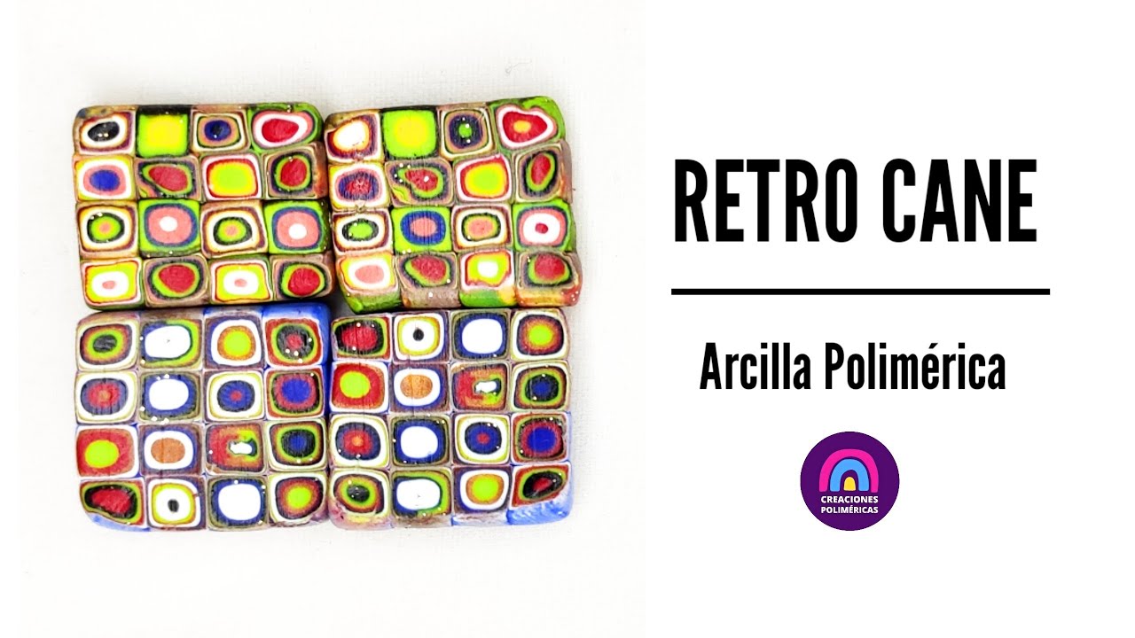 Cómo hacer RETRO CANE con ARCILLA POLIMÉRICA | Creaciones Poliméricas