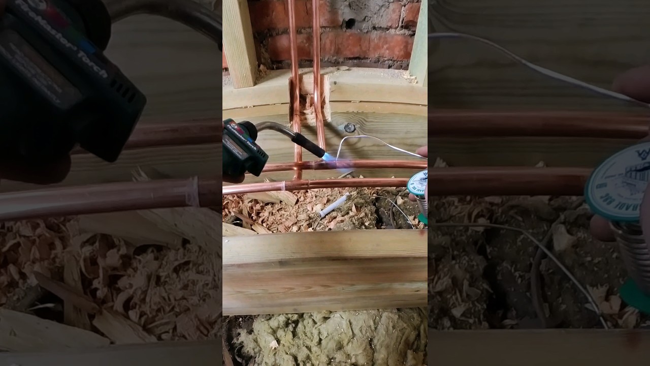 bathroom first fixing.  #bathroom #plumbing #hvac #tradesman #soldering