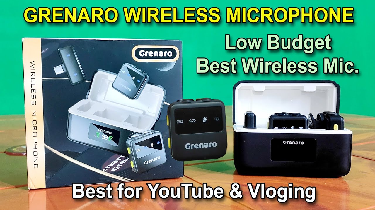 Grenaro P10 Wireless Microphone /Low budget best Microphone / Best for Youtube, Facefook & Vlogging.