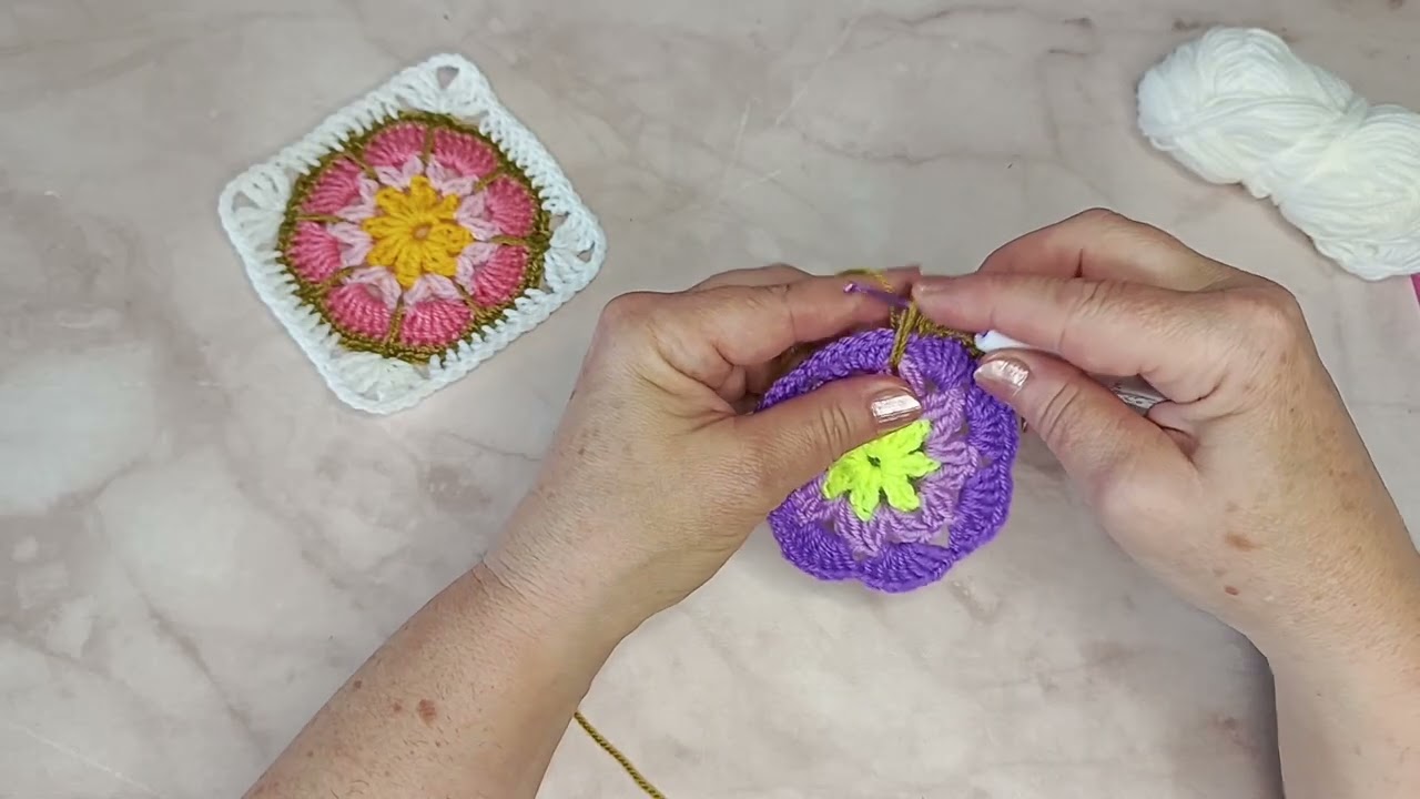 МК на очень красивый и простой мотив крючком 🧶🧶🧶