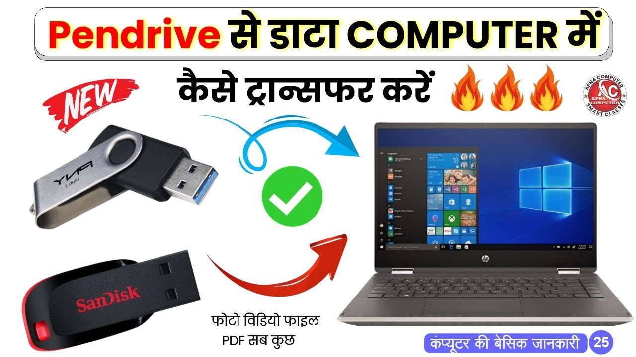 Pendrive से Data Computer में Transfer कैसे करें | USB से File Copy करने का सही तरीका