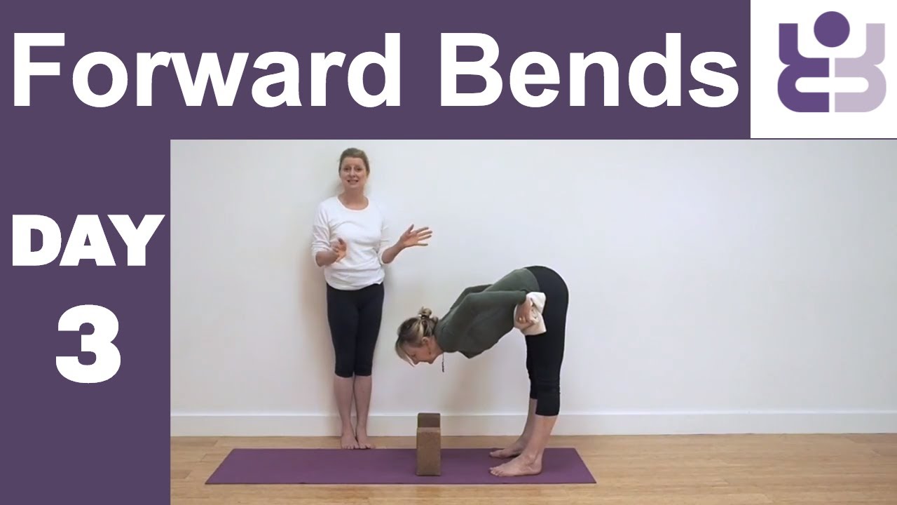 Improve Your Forward Bends in 7 Days. Day 3. Uttanasana - with Blanket. Iyengar yoga for Beginners.