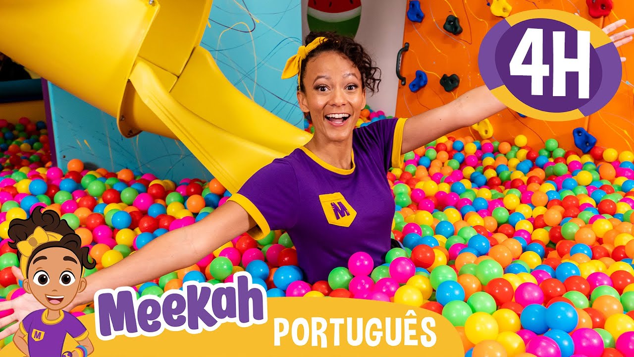 Meekah Pulando Muito | 💜Olá Meekah!💜| Amigos do Blippi Brasil | 4 HORAS | Videos Educativos