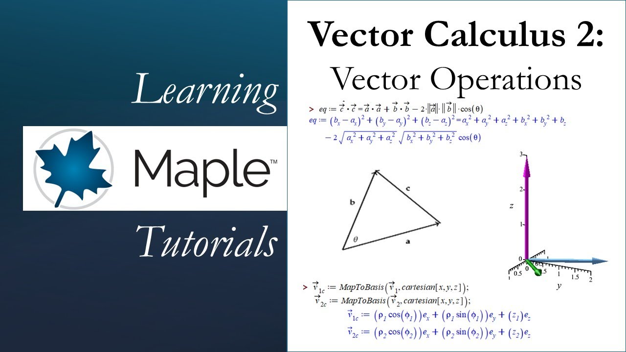 Learning Maple: Vector Calculus 2 - Vectors & Vector Field Operations