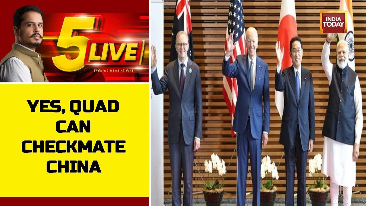 5ive Live With Shiv Aroor | PM Modi Attends Quad Summit; 3-Point Quad Vs China Plan