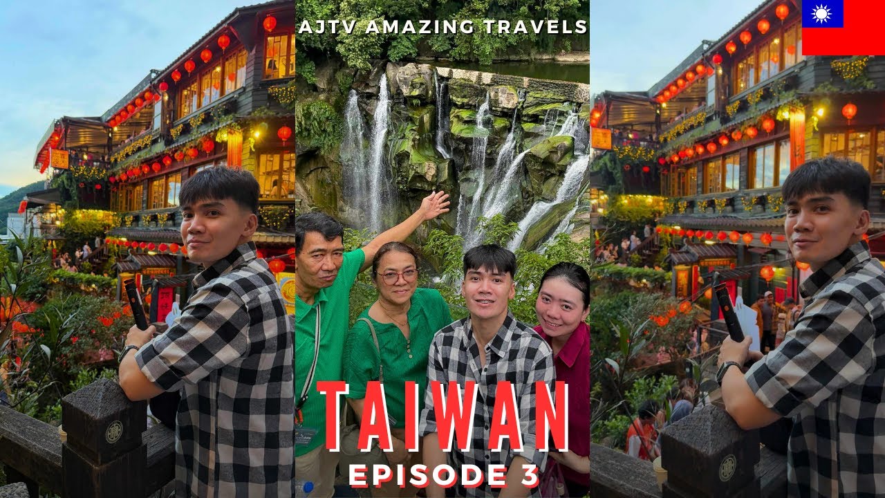 Taiwan Travel Series EP3: Shifen Waterfall Adventure & Jiufen Old Street Night Experience Vlog 🇹🇼