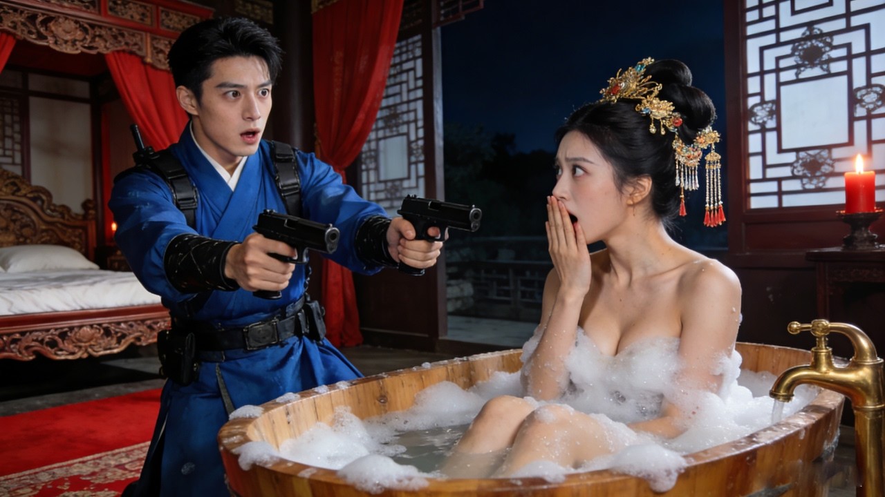 청년이 고대로 막 건너갔을 때 목이 잘릴 뻔했는데, 뜻밖에도 미녀 여제에게 마음의 소리를 엿듣고 위기를 모면당했습니다!
