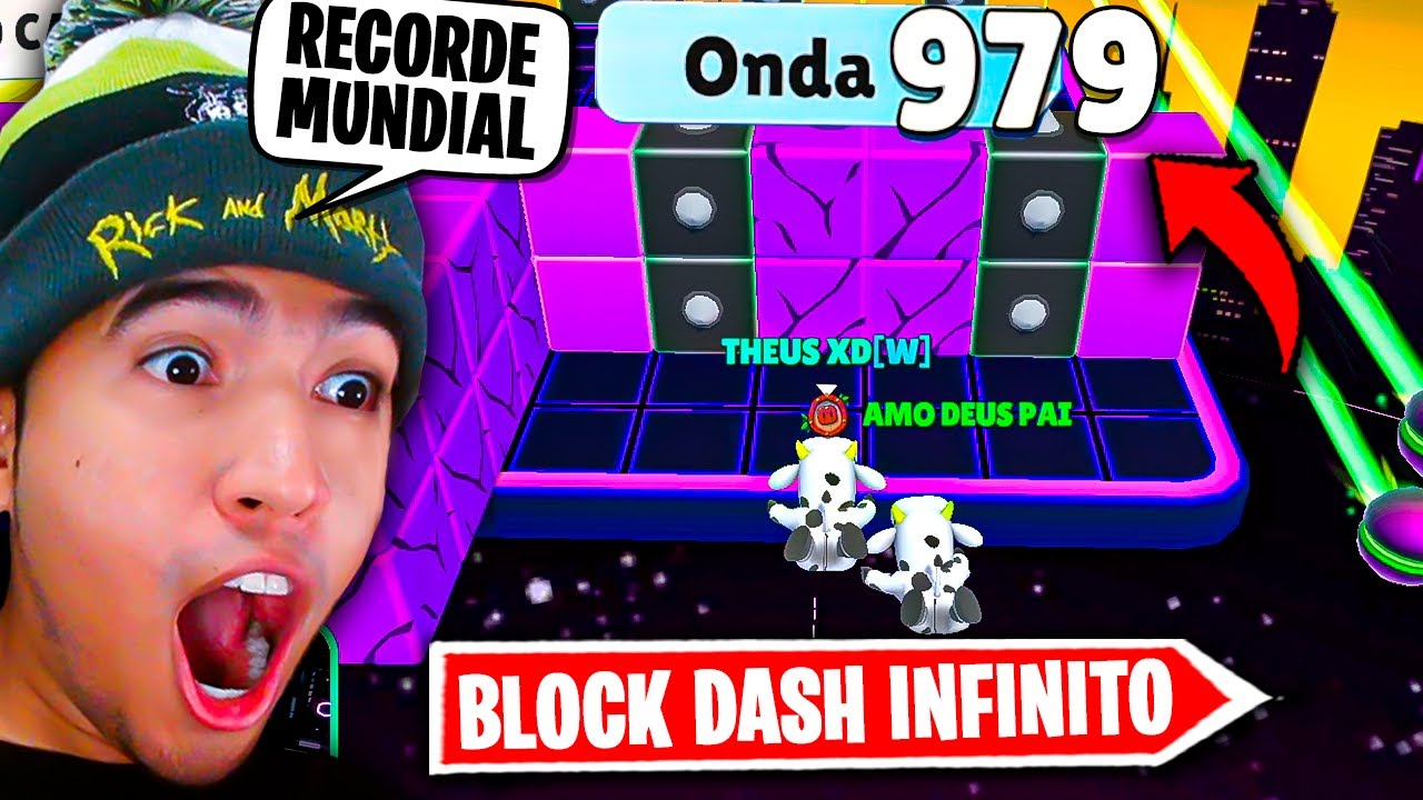 🔥 FIZ O NOVO RECORDE DE ONDAS EM 2025 NO BLOCK DASH INFINITO 😱