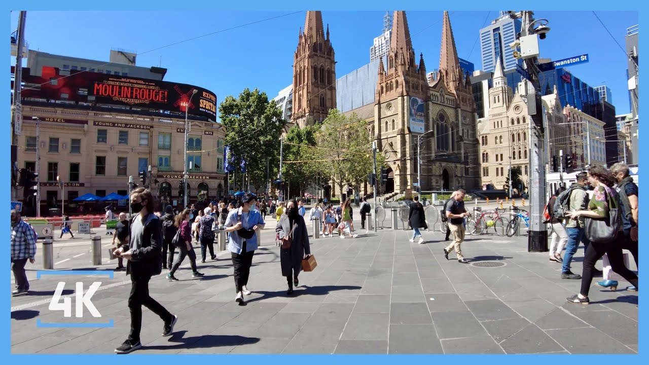 A Brief Walk At Flinders Street, Melbourne, Australia | 4K