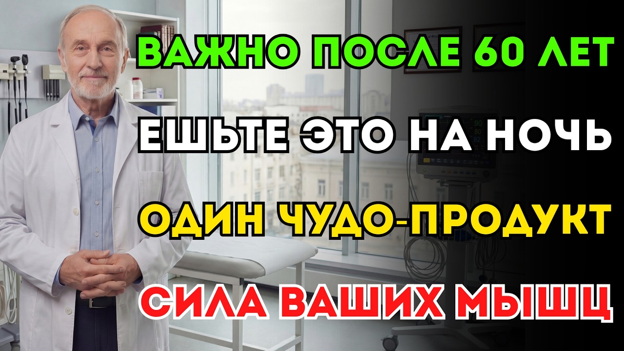 Внимание пожилым! Ешьте это перед сном, чтобы спасти мышцы. 8 продуктов, эффект первого удивит!