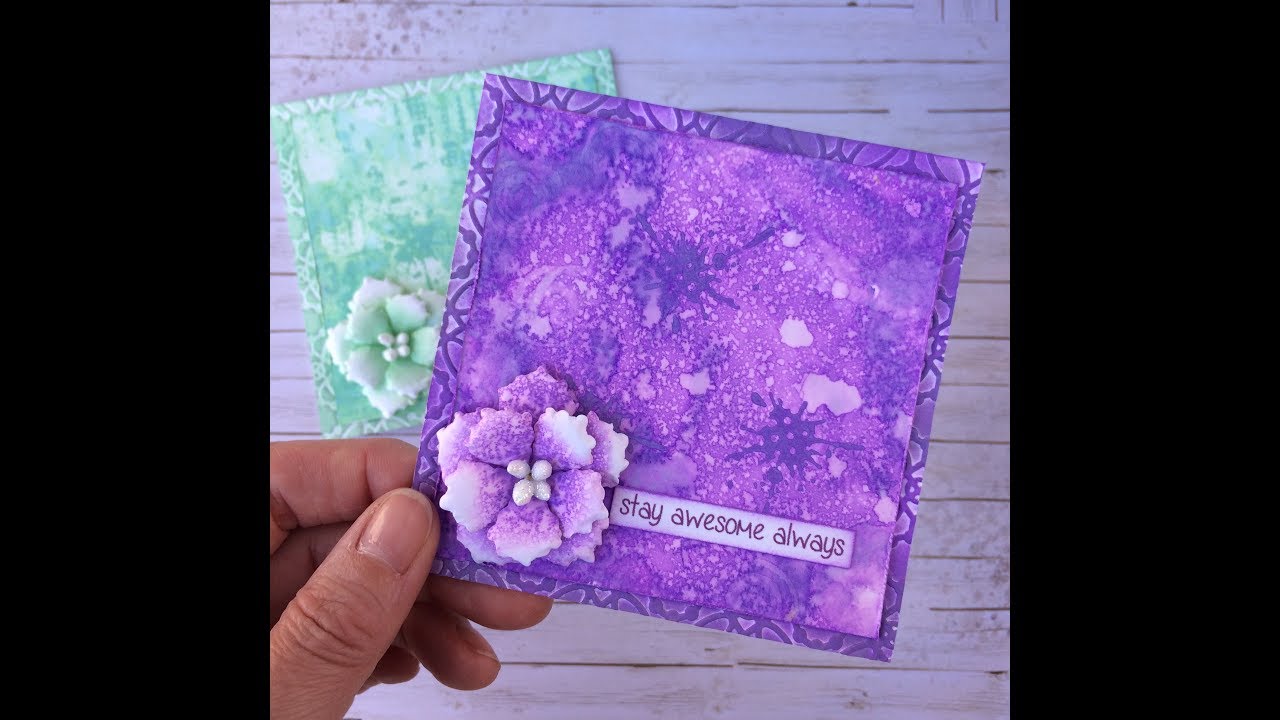 Distress Oxide inkt kaarten in 1 kleur