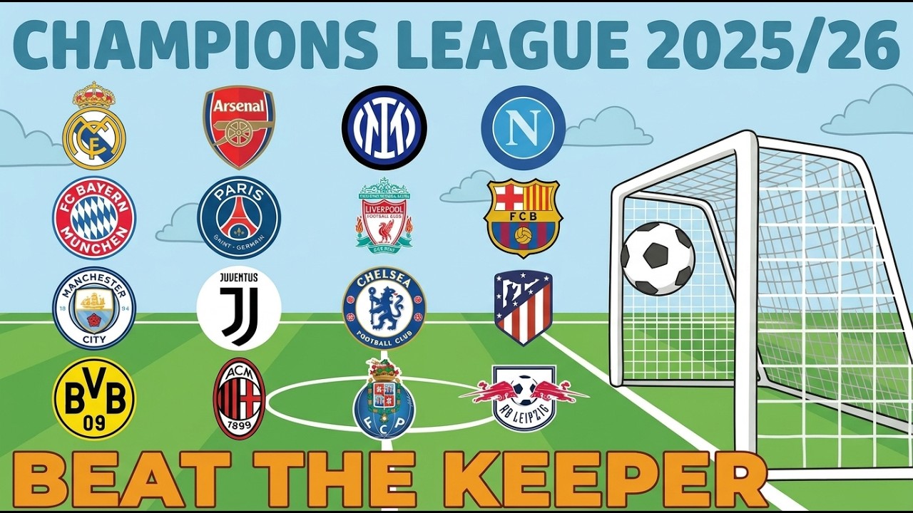Beat The Keeper - Champions League 2025/26 - Algodoo Marble Race DAY 2