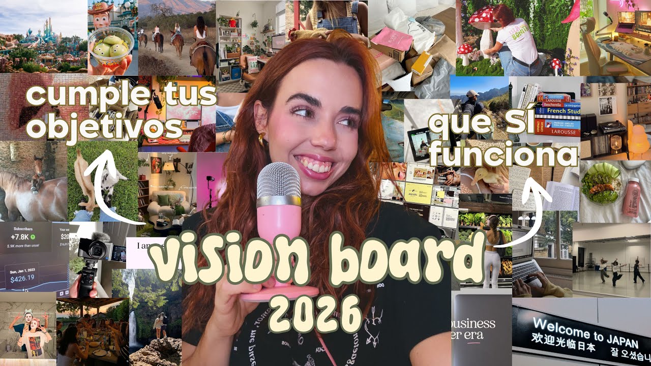 UN VISION BOARD QUE SÍ FUNCIONA🌿 cumple tus objetivos de una vez por todas en 2026✨