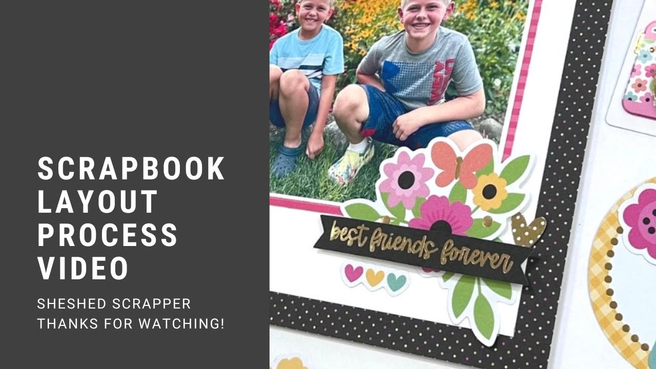 Scrapbook Layout Process Video//Erica Rose Creates DT//Leafy Vine Cutfile//Hello Again//Doodlebug