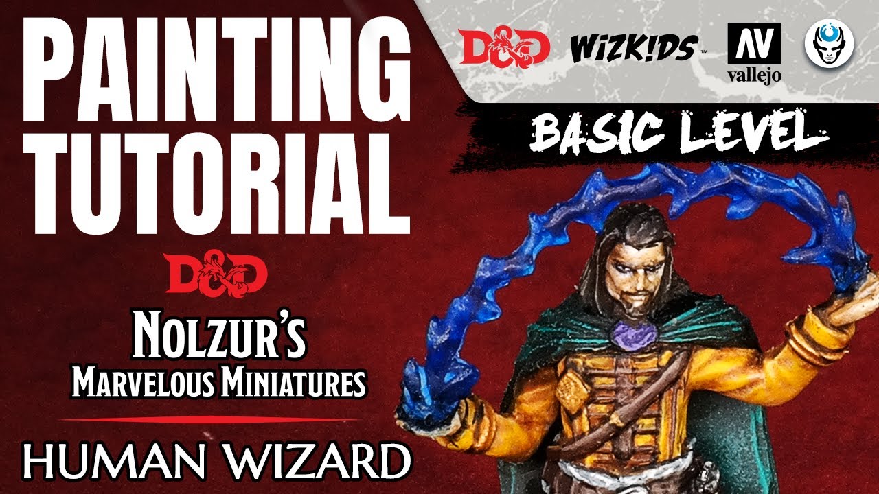 HUMAN WIZARD - D&D - NOLZUR'S MARVELOUS MINIATURES - WIZKIDS - HOW TO PAINT D&D MINIATURE