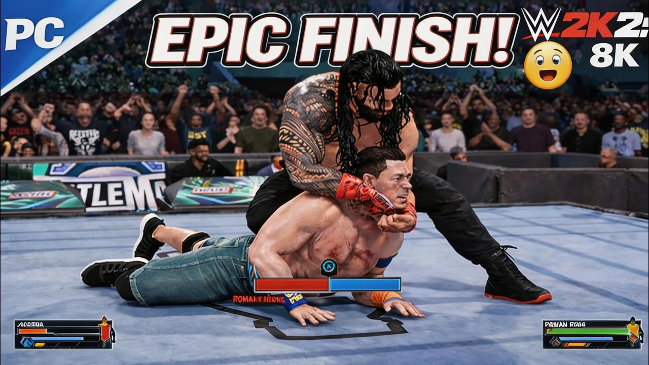 WWE 2K25 - John Cena vs Roman Reigns - submission match at WrestleMania | PC 🔥
