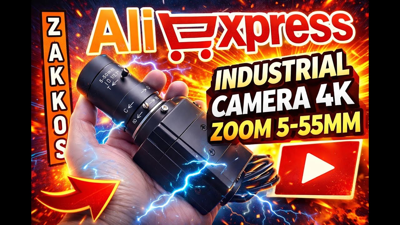 Telecamera zoom 5‑55mm per creator e banco lavoro Aliexpress Industrial camera interchangeable lens