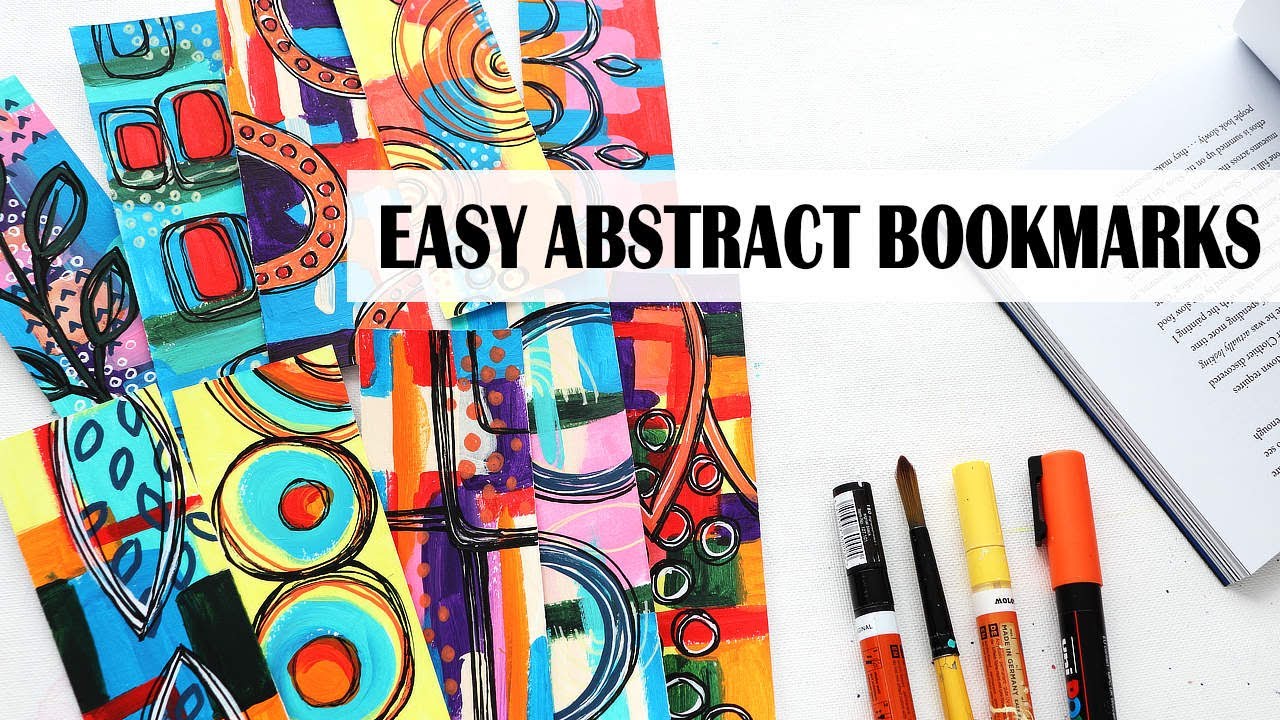 Make Some Easy Abstract Bookmarks!