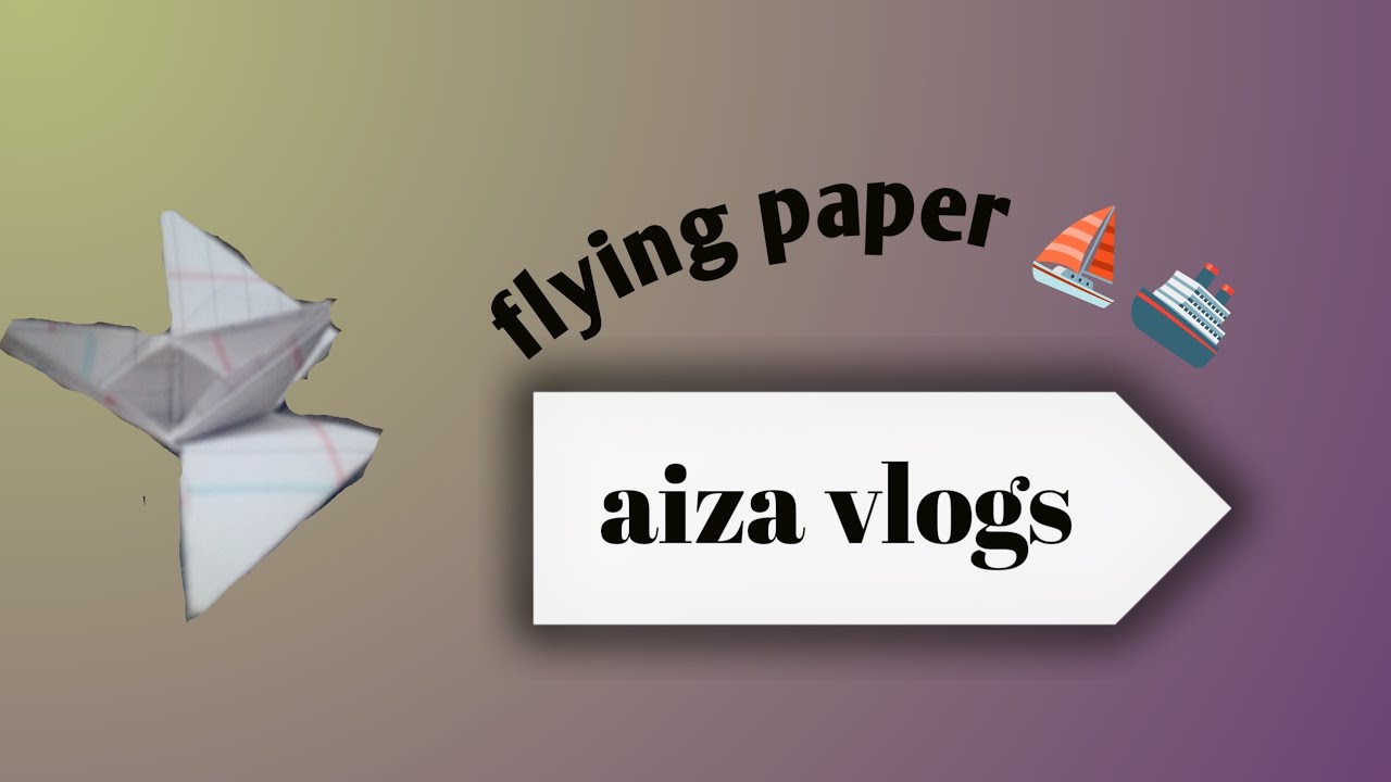 I made a paper flying boat 🚢.