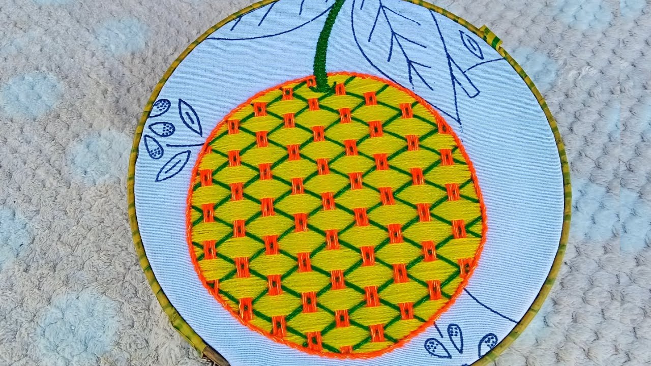 Idea super hermosa🤩para bordar naranja#10🍊 puntada ideal para cualquier diseño 