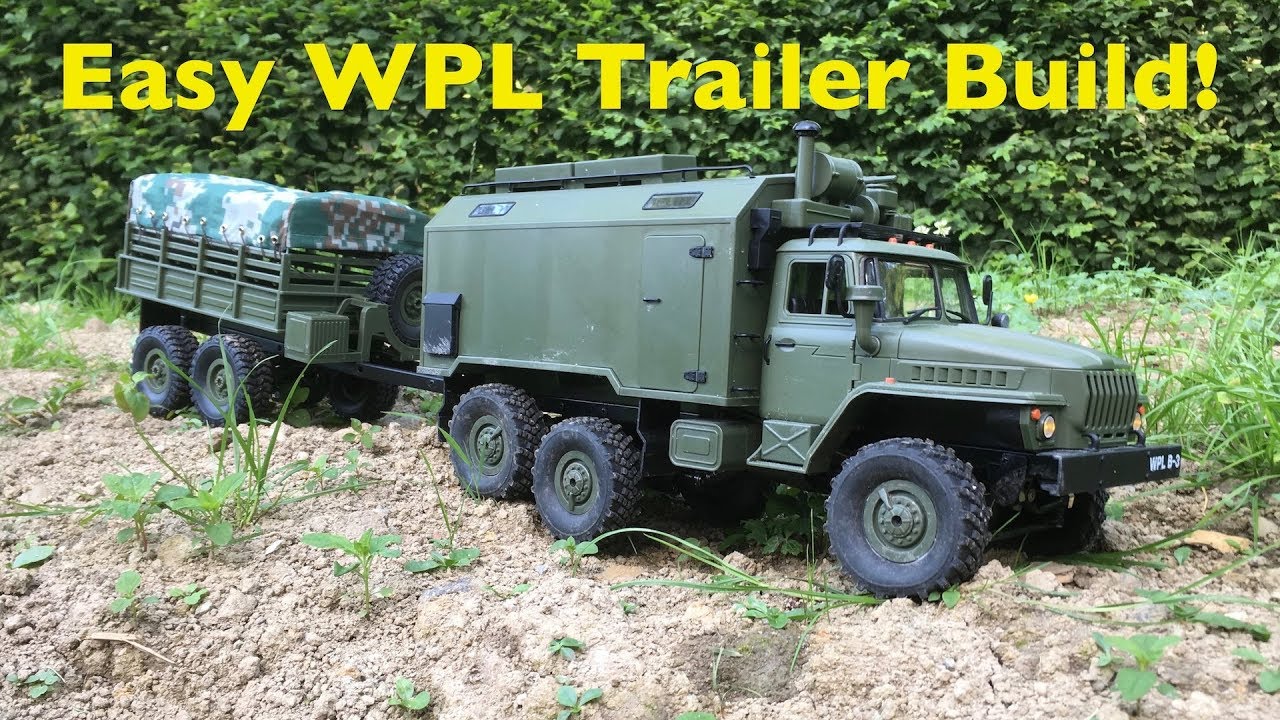Easy WPL Military Tandem Axle Trailer Build for B36 & How To Fix Plastic Parts With White Cracks