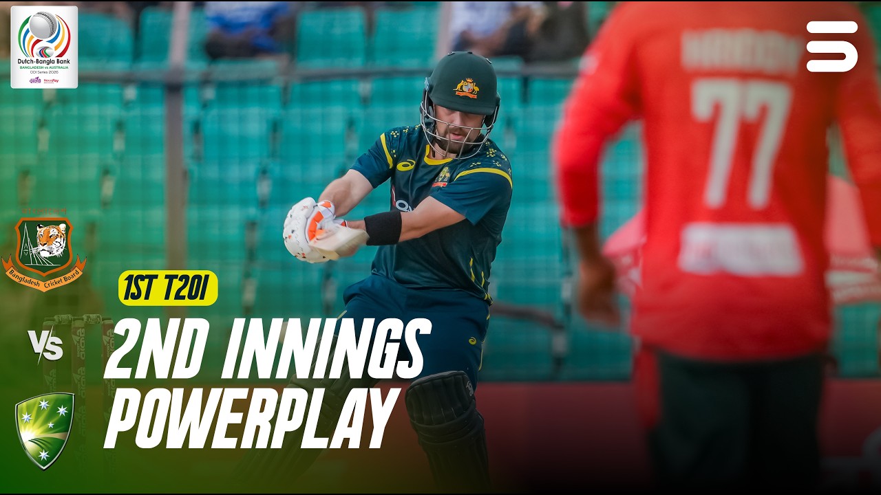 2nd Innings Powerplay | Bangladesh vs Australia | Match 01 | T20i  Series 2026 | M9K1U