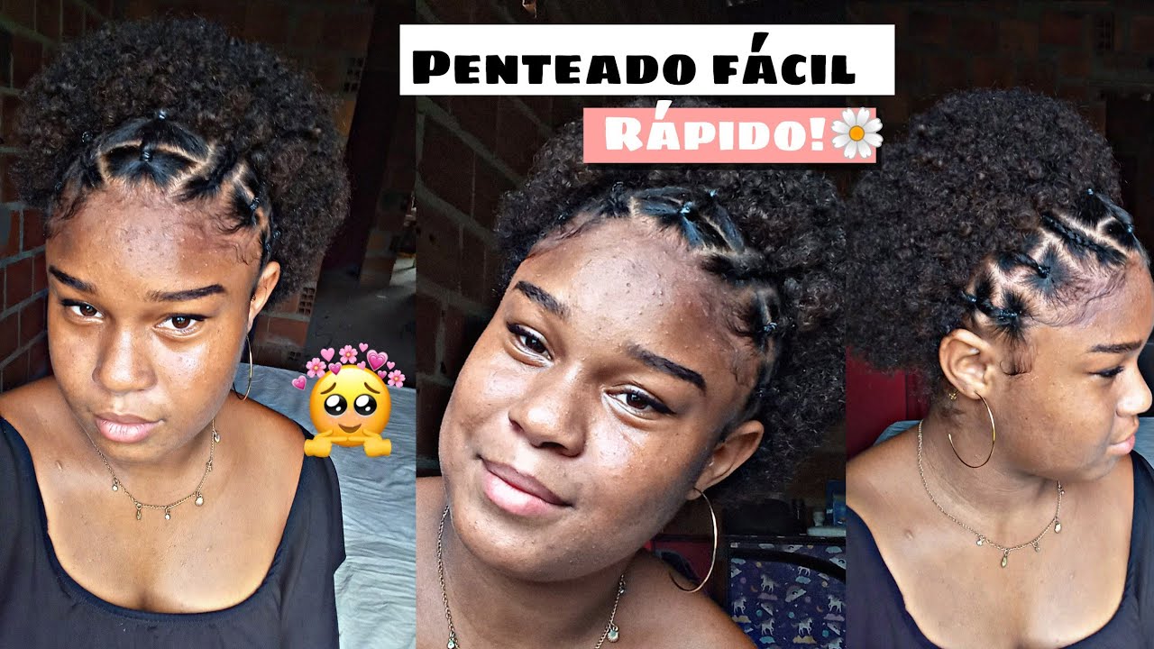PENTEADO FACIL E BONITO CABELO CURTO CRESPO*com borrachinhas*