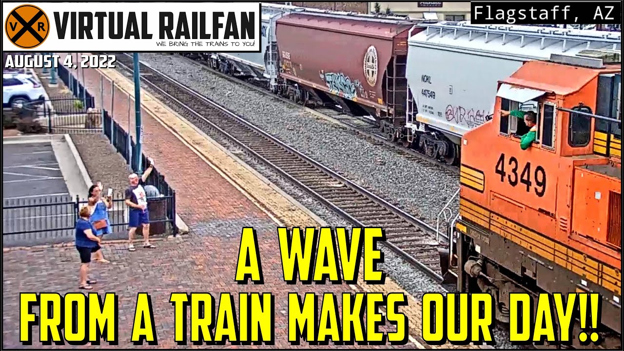 GREAT WAVE FROM THE ENGINEER! RARE MEET ON NS TRACKAGE, ROCKET LAUNCH AND SOME COOL CLIPS! 8/4/22