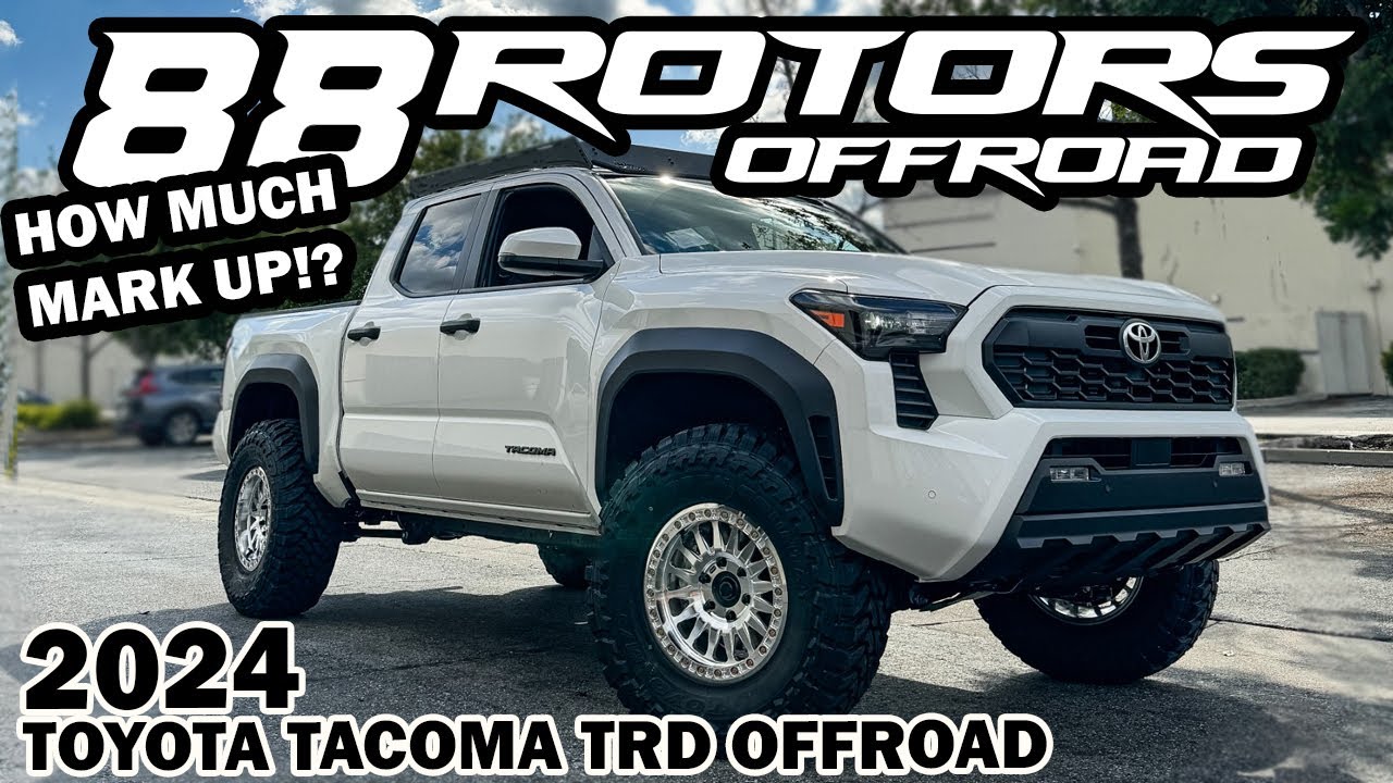 Toyota Tacoma TRD Offroad 2024 года выпуска с лифтом, дисками с бедлоками, шинами 35 дюймов и баг...