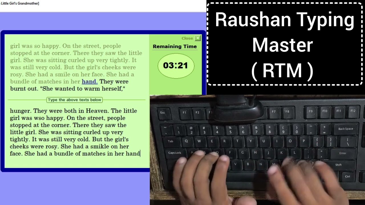 My First Handcam Typing Practice Video, 64 WPM with 98% Accuracy #typingtest  #raushantypingmaster