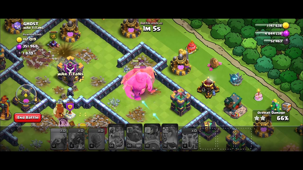 Top 1 player attack on ghost base #clashofclans #new #games #gaming #ghost