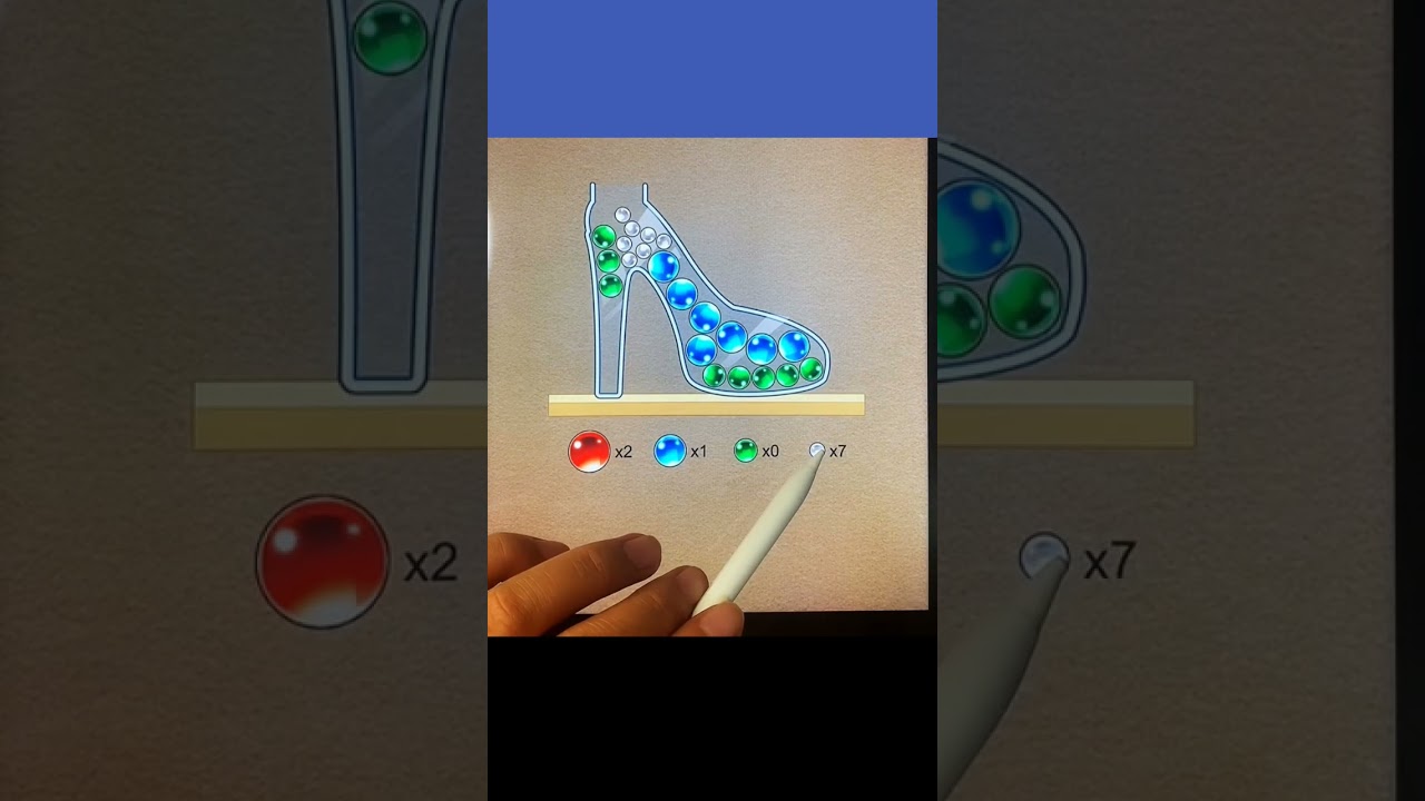 Put all the glass beads into the bottle