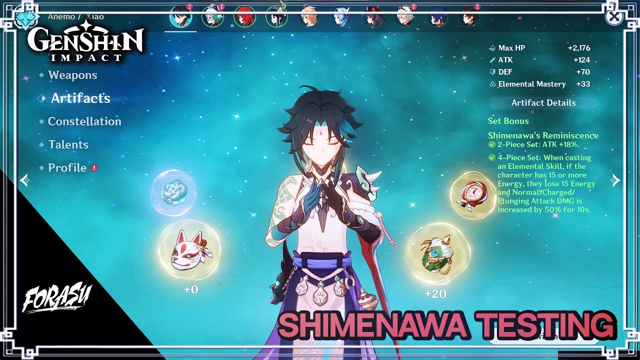 THE BEST WAY TO USE SHIMENAWA SET ON XIAO (NEW INAZUMA ARTIFACT)  | 【Genshin Impact】