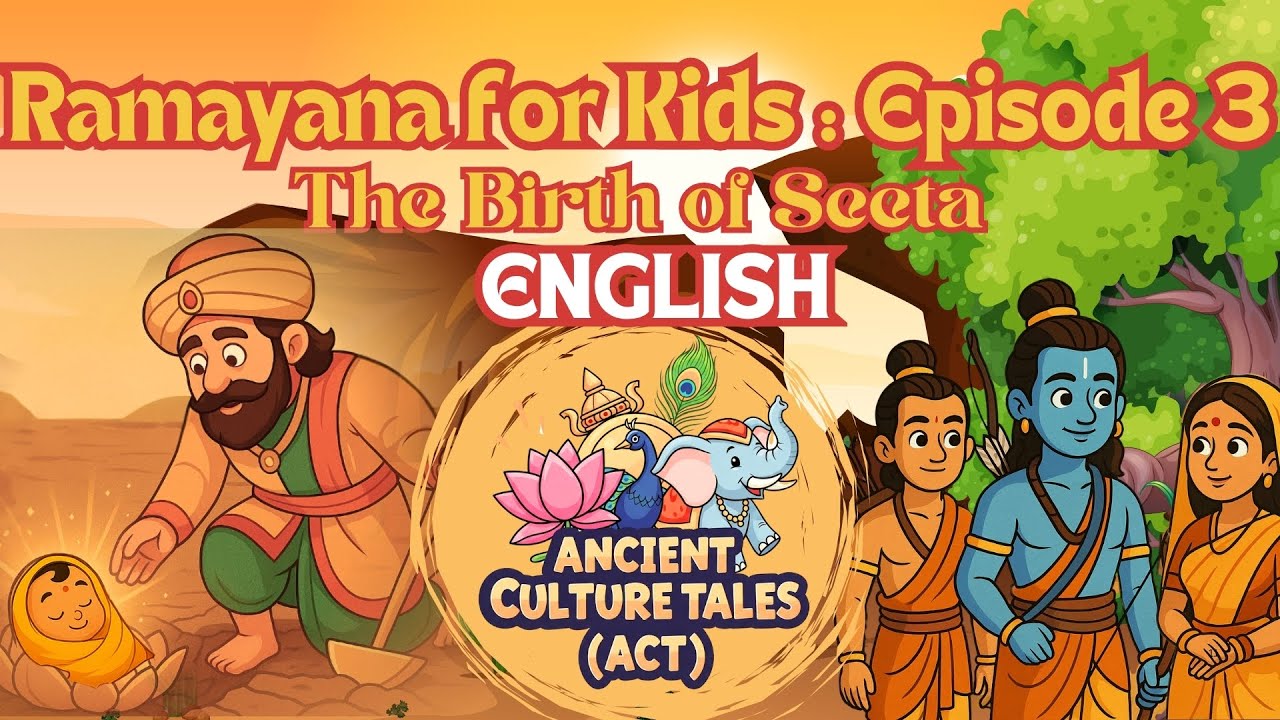 🌟Birth of Sita | Ramayan Story for Kids | Learn English with Mythology | Bedtime Story Podcast