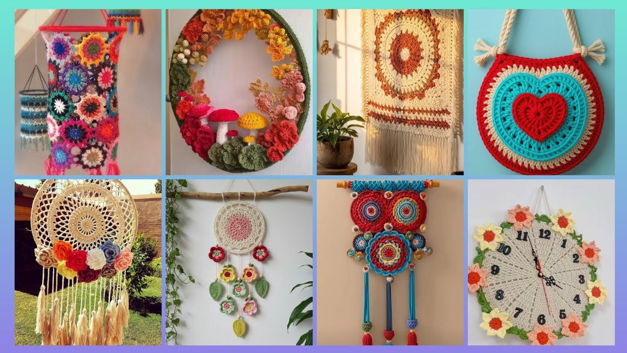 Wonderful gorgeous Outclass handmade crochet pattern of wall hanging  designs ideas