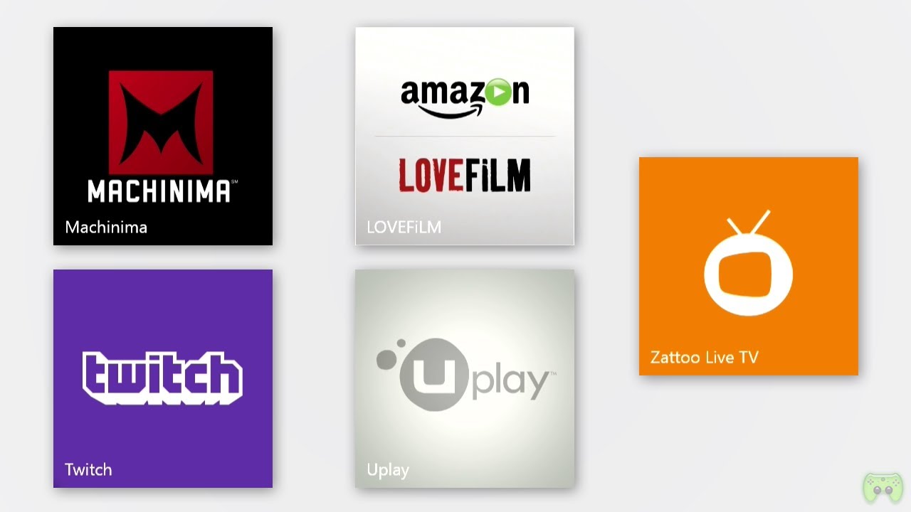 Xbox One - 3rd-Party-Apps (Machinima, Twitch TV, Zattoo, uPlay, Amazon Lovefilm)
