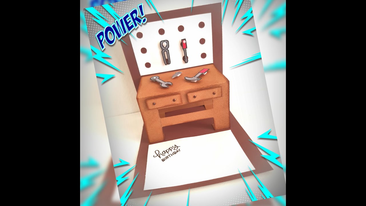 DIY Facile | Cadeau fête des pères | Carte Pop-Up | Original | Scrapbookingbysissi