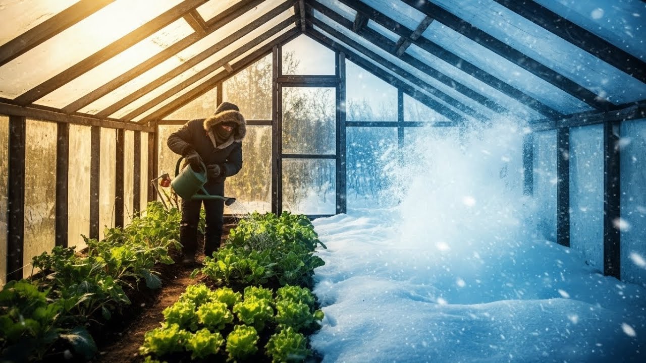 Building a Geothermal Greenhouse at -75°C | Growing Fresh Vegetables in Winter