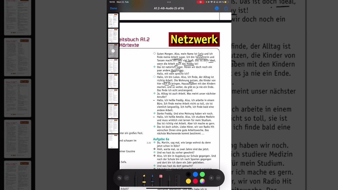 Netzwerk A1 Arbeitsbuch Kapitel - 9 : Alles Arbeit? | German Self Study Series