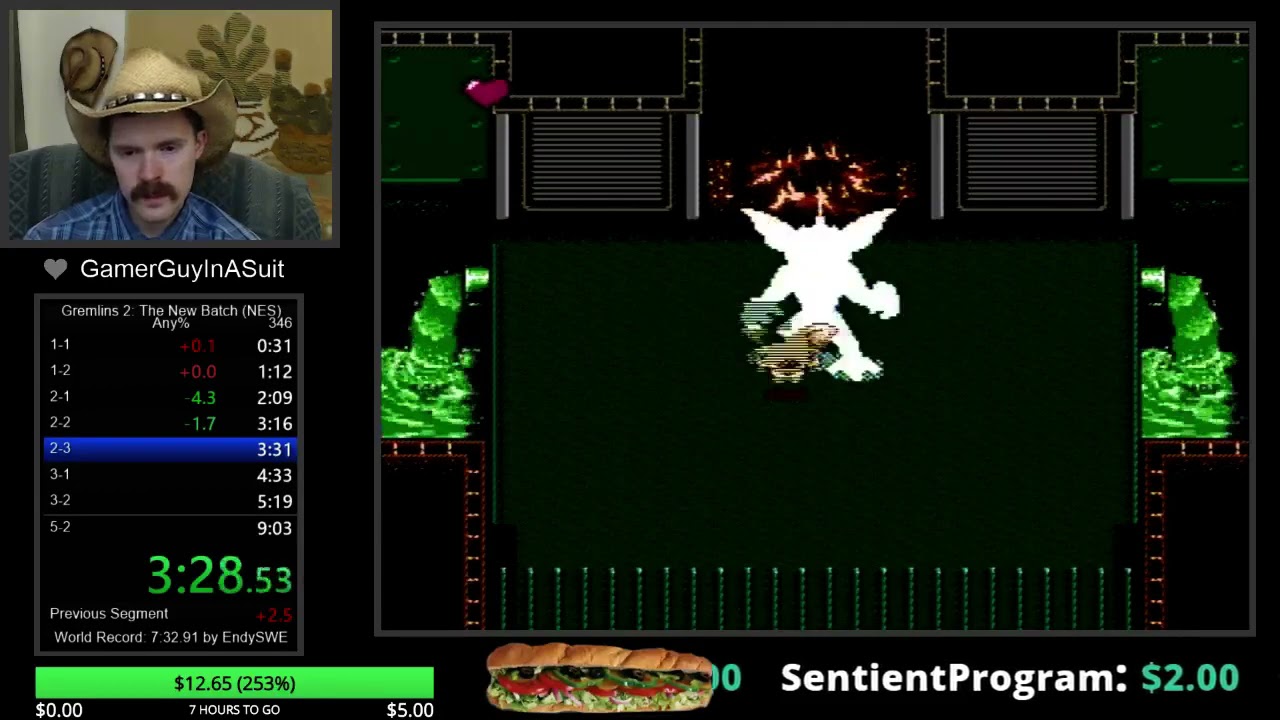 Gremlins 2 NES speedrun in 8:41 by Arcus