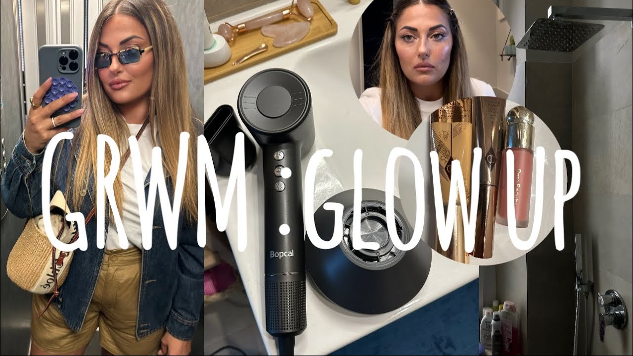 GRWM : glow up totale trucco 💄parrucco 💇‍♀️ + outfit 👗 || Errequadro