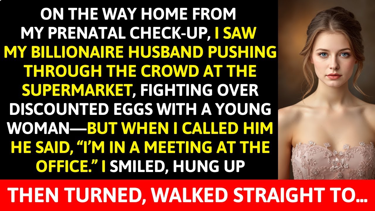 My Billionaire Husband Said He Was in a Meeting — But I Saw Him Lining Up for Discount Eggs With…