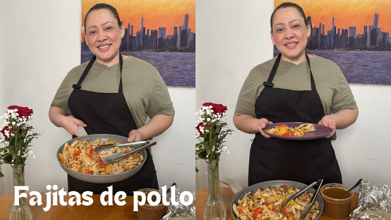 ¡Fajitas￼ de pollo!