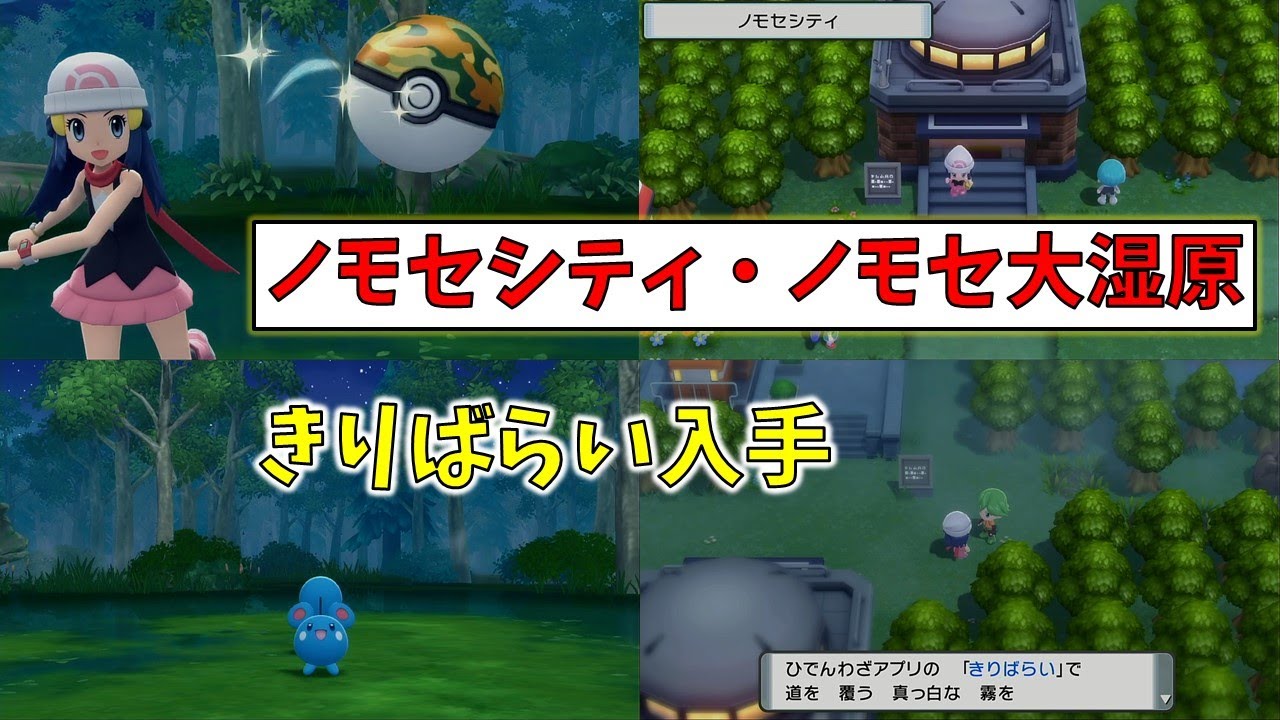 ノモセシティ ノモセ大湿原 きりばらい入手【ポケモンBDSP キャプチャーしやすい動画】