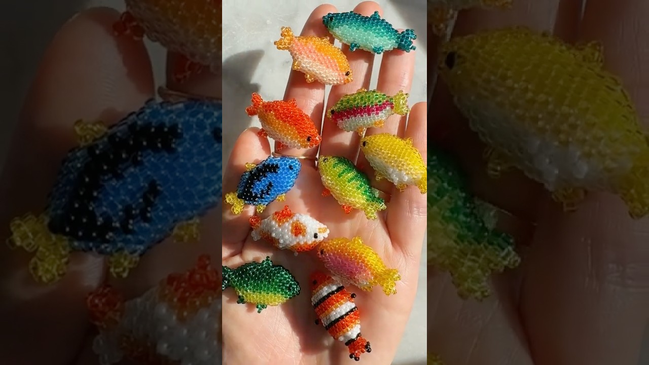 Рыбки из бисера 🐠 #бисероплетение