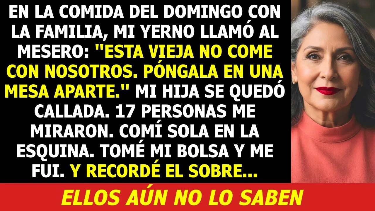 ＂Esa Vieja No Come Con Nosotros ＂ Me Senté Sola  Pero en Mi Bolsa Había un Secreto Que No Imagi